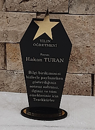 Siyah Pleksi Yıldız Plaket
