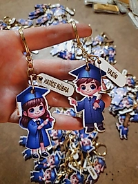 Lacivert Mezuniyet Anahtarlık