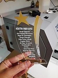 Şeffef Yıldız Plaket